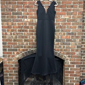 Misguided Plunging Open Back Dress